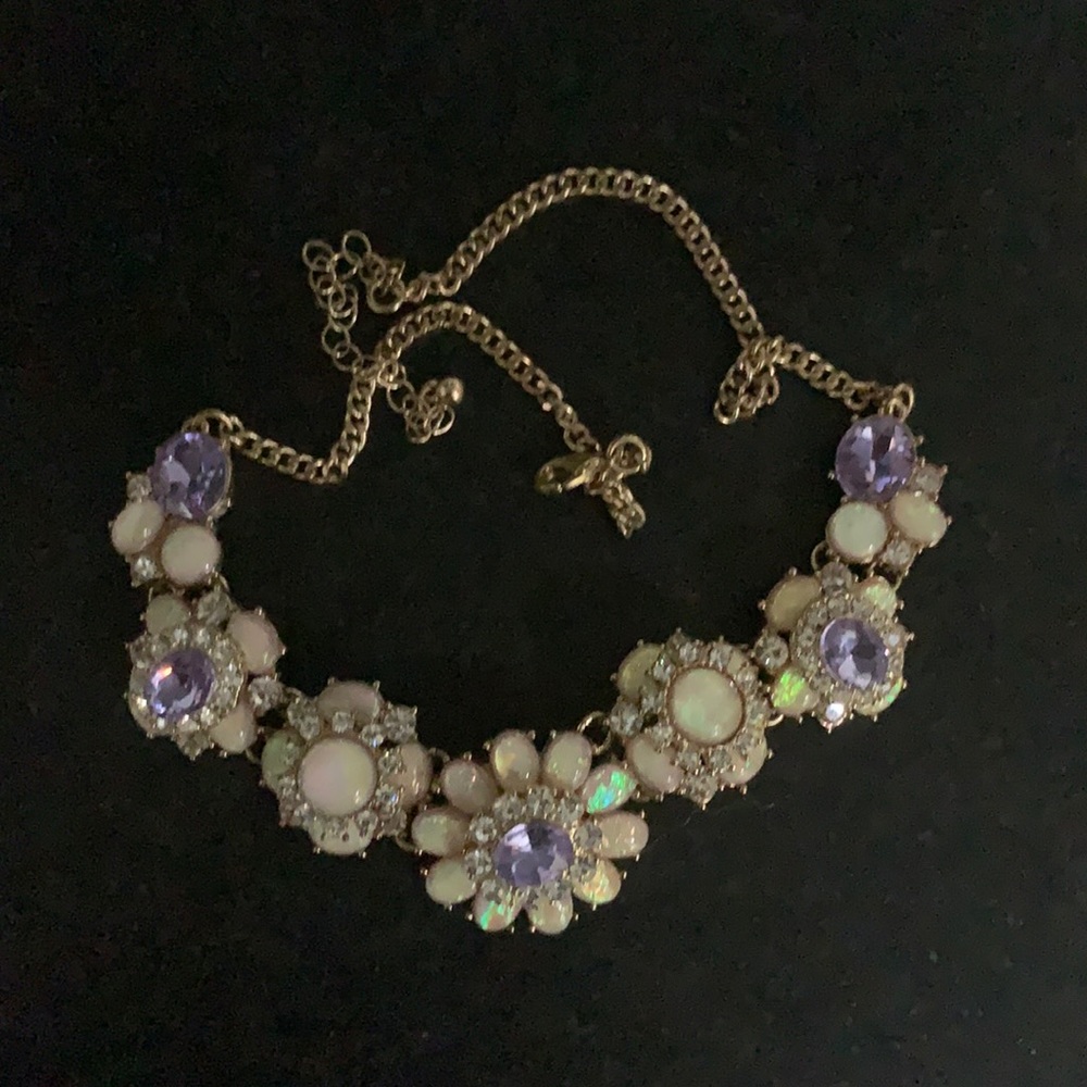 Purple statement necklace